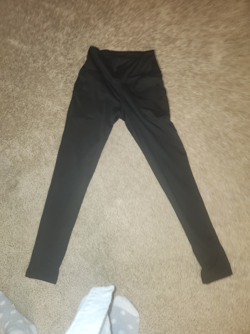 Black High-Waist Leggings With Pockets